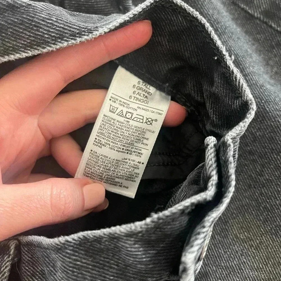 Old Navy High-Waisted Slouchy Straight Distressed Jeans Dark Wash Blue Size 6T - Picture 6 of 9